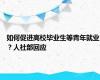 如何促进高校毕业生等青年就业？人社部回应