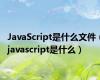 JavaScript是什么文件（javascript是什么）