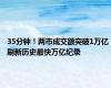 35分钟！两市成交额突破1万亿 刷新历史最快万亿纪录