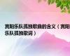 宾阳乐队孤独歌曲的含义（宾阳乐队孤独歌词）