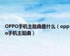 OPPO手机主题曲是什么（oppo手机主题曲）