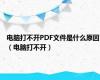 电脑打不开PDF文件是什么原因（电脑打不开）