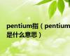 pentium指（pentium是什么意思）