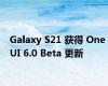 Galaxy S21 获得 One UI 6.0 Beta 更新