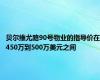 贝尔维尤路90号物业的指导价在450万到500万美元之间