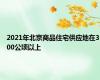 2021年北京商品住宅供应地在300公顷以上